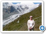 Denise in front of the glacier