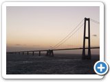 Approaching the Öresund Bridge linking Denmark and Sweden 