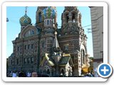 Peter in front of the Church of the Savior on the Spilled Blood