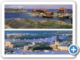 Scanned in postcards of the islands and Stockholm centre