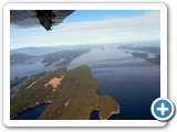 Flying over islands in sea plane to Victoria