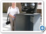 Denise & sculpture - Granville Island