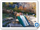 Lakeside house and boats