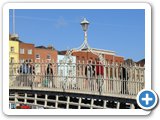 Denise hiding on the Ha'penny Bridge