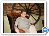 Peter in pub at Burley