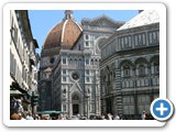 Florence street - Duomo in background