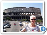 Denise in front of the Colosseum