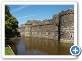 Beaumaris Castle and moat (1330 and incomplete)