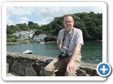 Peter at the river side (Ferryside in the background)
