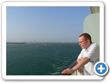 Peter on balcony leaving Cartagena