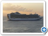 Crown Princess leaving Cozumel