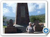 Denise in front of the monument