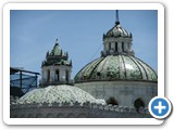Close up of Cathedral domes from the courtyard of San Fransisco Church