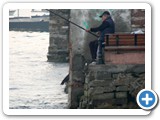 Lone fisherman in Asian Istanbul