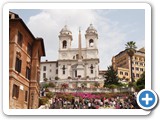The Spanish steps up to the Trinità dei Monti church