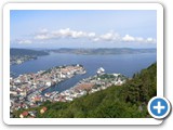 Bergen from the Floyen mountain (reached via the Floibanen Funicular)