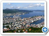 Bergen and ship from the Floyen mountain