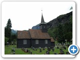 Flåm chuch (1667) is situated 3 km up the Flam valley in Aurland.