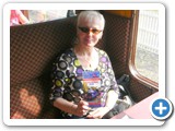 Denise on the steam railway