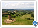 The view from Cleeve Hill all the way to the Severn