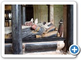 Memorial to Sir Lawrence and Lady Tanfield (1628). (By Lady Tanfield, locals hated them!)