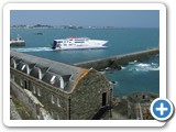 Ferry departure viewed from Castle Cornet