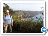 Denise on the cliff path