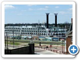 American Queen and the riverfront murals