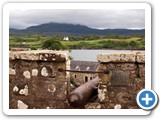 Castle fortification with Loch beyond