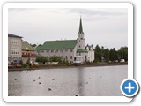 The Free Church in Reykjavík (1903) from the lake