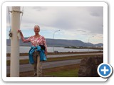Denise outside Höfði house