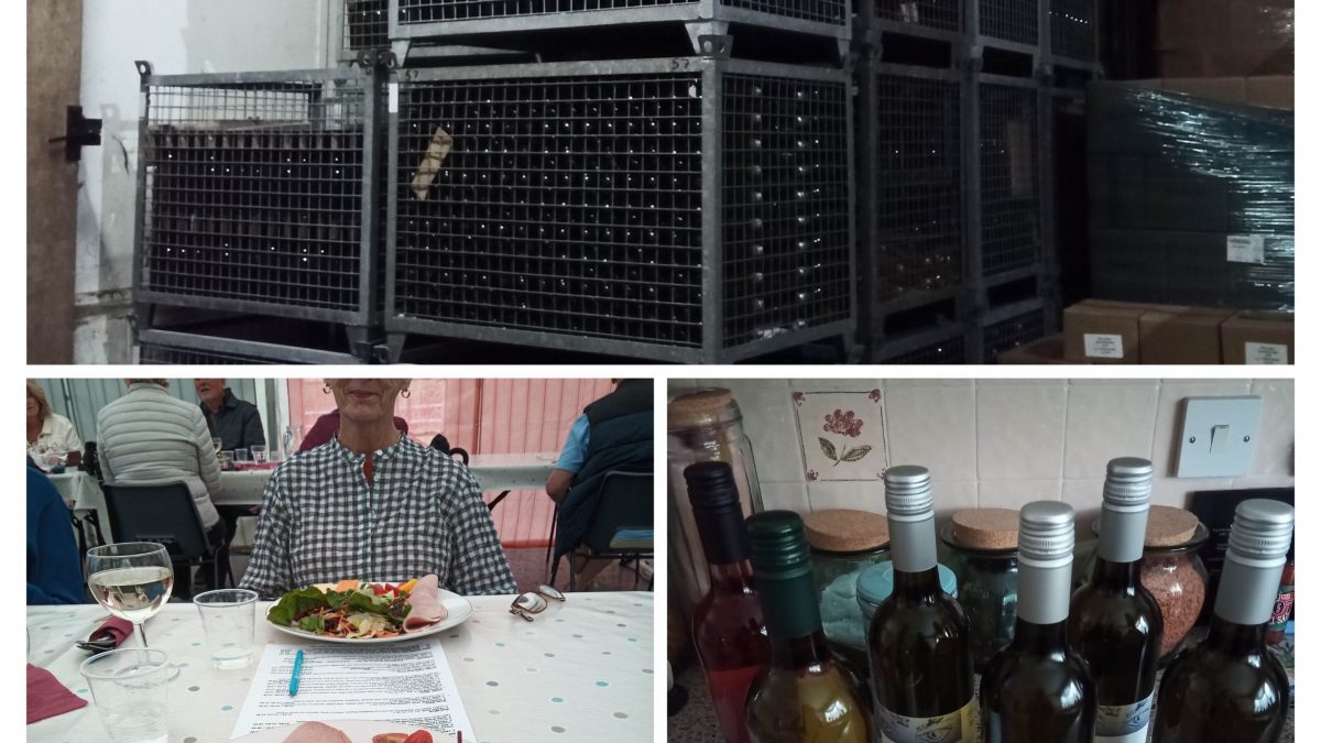 Wine stock, lunch and end product!