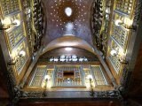 The ornate ceiling of the Central Hall with parabolic dome