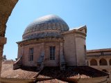The dome through the walls of one of the floors of the courtyard