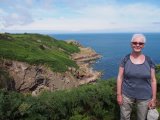 Denise on a high point of the cliff walk