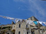 An innovative washing line across the Sasso Caveoso street