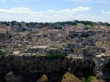 A view of Matera from across the gorge