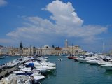 Trani cathedral and old town from across the harbour