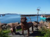Sculptures on Sept-Iles coast