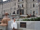 Denise at Quebec parliament building - the Lieutenant-Governor and the National Assembly (1877)